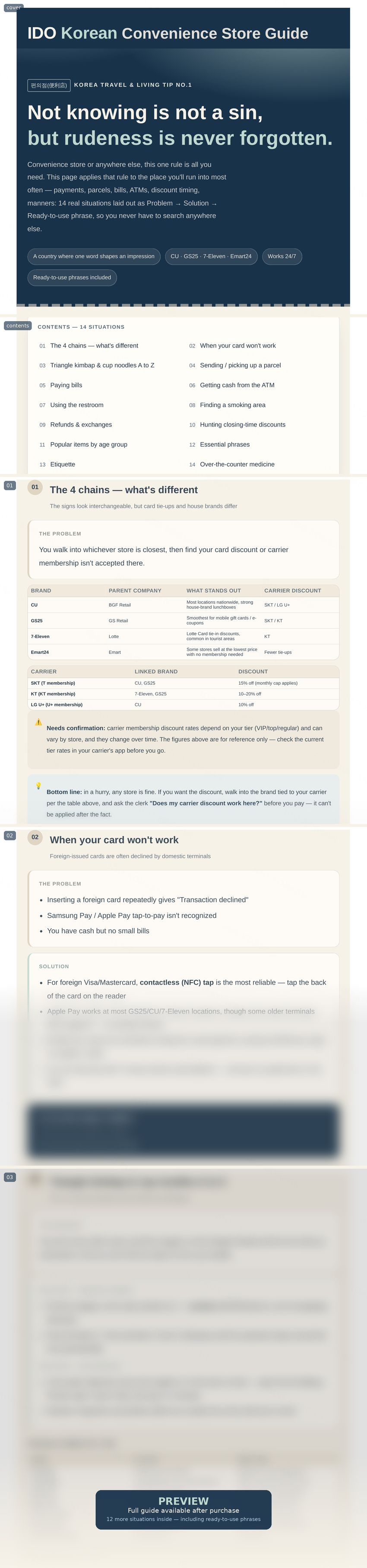 IDO Korean Convenience Store Guide preview